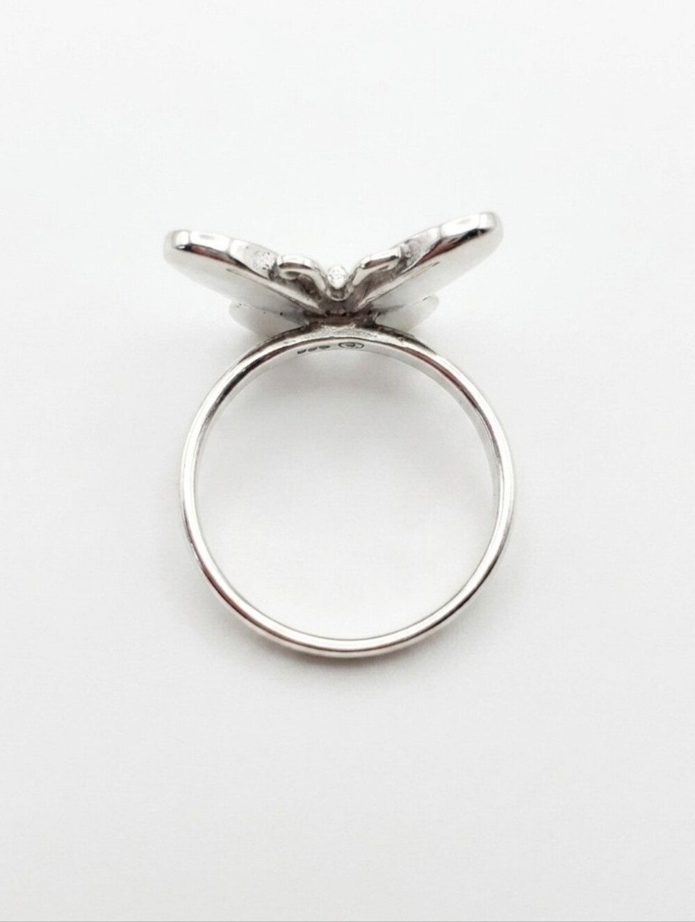 Opal Butterfly Size 8 NEW Ring Sterling Silver 925 Green Inlay October Stacking - Picture 8 of 12